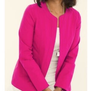 CHICO’S size 2 Serah Smooth Plush Magenta/Pink Fully Lined Jacket NWT